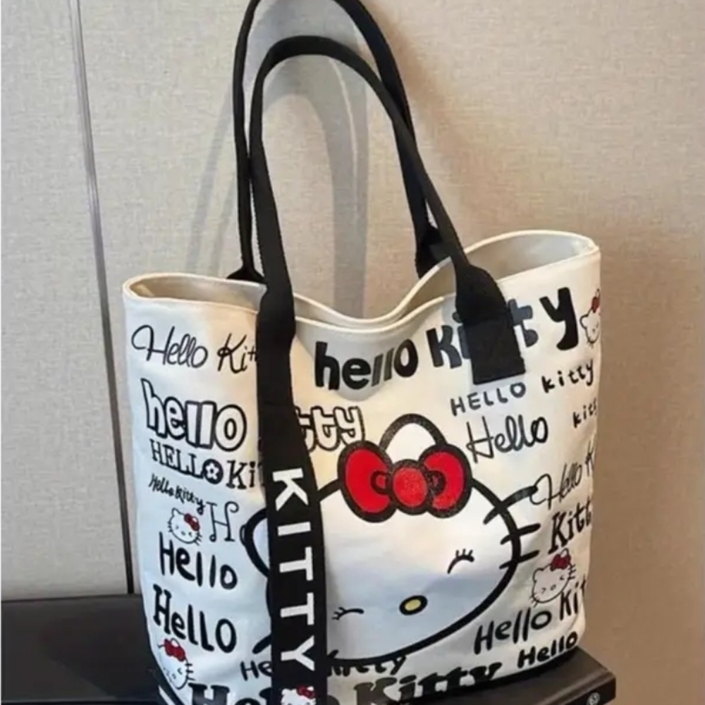 Hello Kitty Black and White Graphic Tote